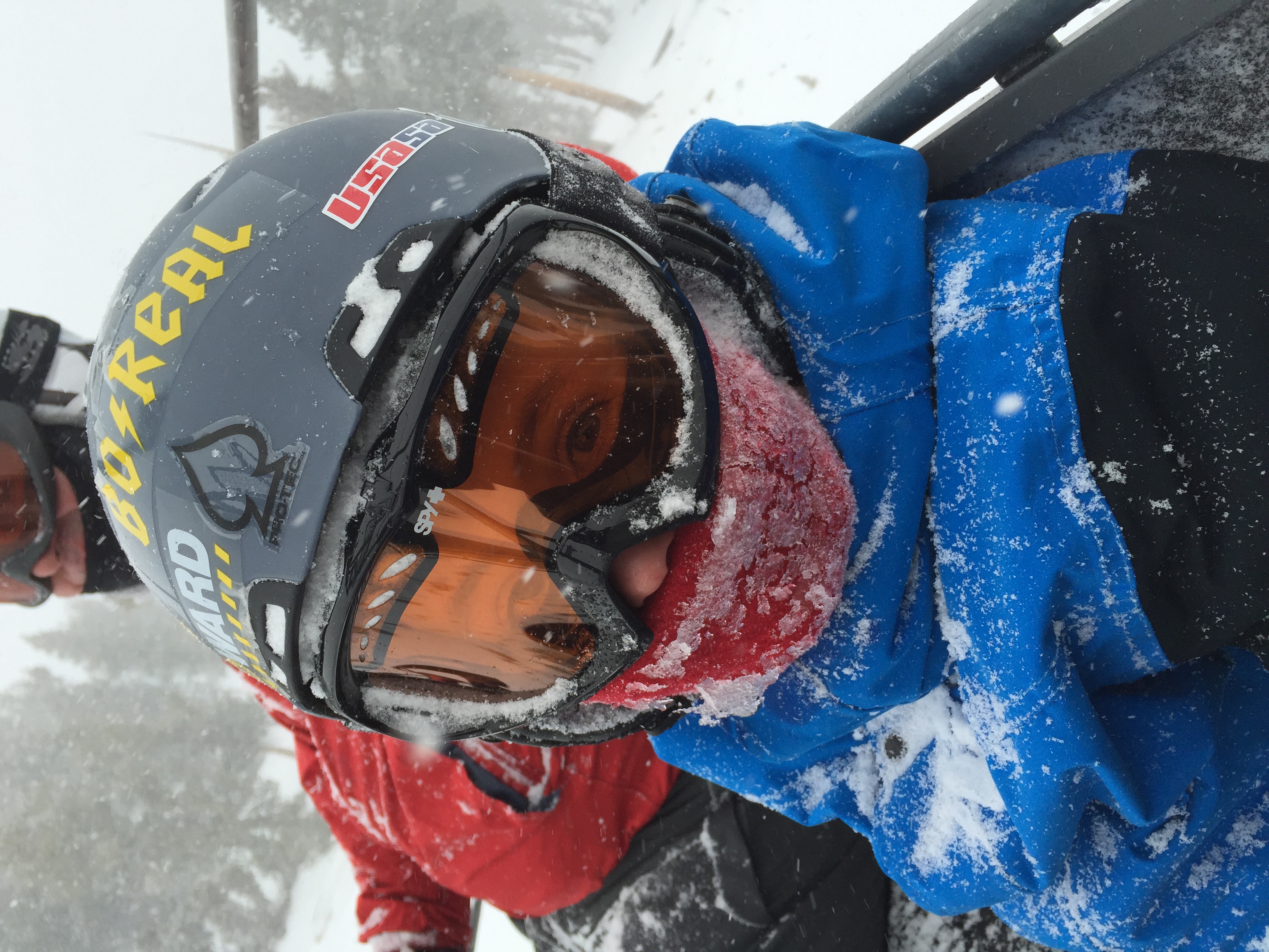 Skier carving powder at a Sierra Nevada resort near Carson City